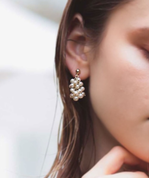 Dorry Doll（ドリードール）の「リバーシブルパールピアス（ピアス（両耳用）・レディース・オフホワイト・FREE）」の5枚目の写真