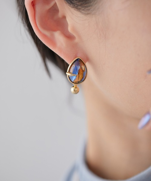 ear PAPILLONNER(イアパピヨネ)の「ヴィンテージガラス ドロップピアス(ピアス(両耳用)・レディース・シルバー/ゴールド・FREE)」の11枚目の写真