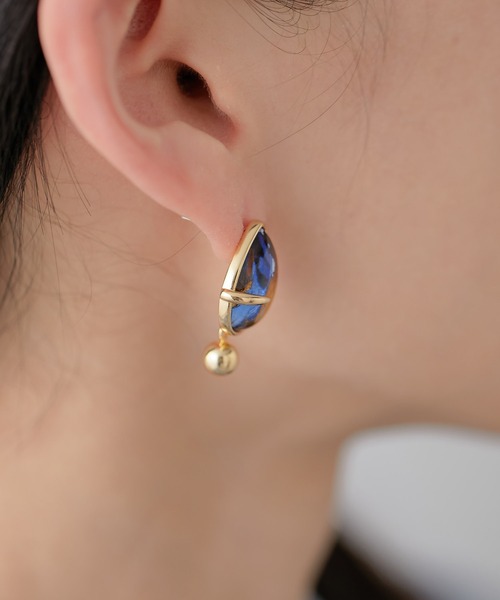 ear PAPILLONNER(イアパピヨネ)の「ヴィンテージガラス ドロップピアス(ピアス(両耳用)・レディース・シルバー/ゴールド・FREE)」の12枚目の写真