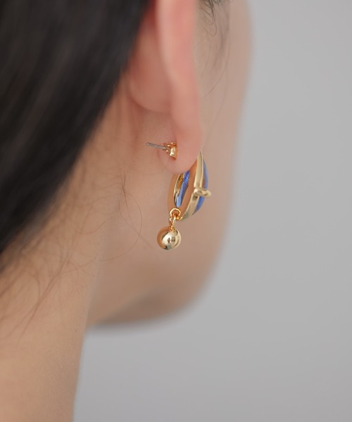 ear PAPILLONNER(イアパピヨネ)の「ヴィンテージガラス ドロップピアス(ピアス(両耳用)・レディース・シルバー/ゴールド・FREE)」の13枚目の写真