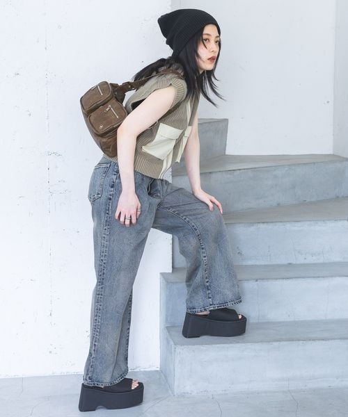 JEANASIS（ジーナシス）の「BASICニットビーニー/907264（ニットキャップ/ビーニー・レディース・ブラック/グレー/ベージュ・FREE）」の15枚目の写真