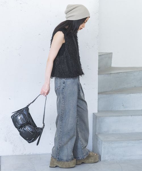 JEANASIS（ジーナシス）の「BASICニットビーニー/907264（ニットキャップ/ビーニー・レディース・ブラック/グレー/ベージュ・FREE）」の22枚目の写真