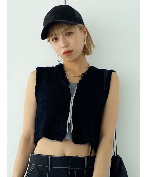 EMODA（エモダ）の「ロゴメッシュCAP（キャップ・レディース・カーキ/ブラック・FREE）」の6枚目の写真