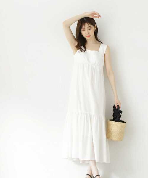 PROPORTION BODY DRESSING（プロポーションボディドレッシング）の「＜Ｅ＞ティアードマキシワンピース / 1213247701（ワンピース・レディース・ブラック/ホワイト・SMALL/MEDIUM）」の7枚目の写真