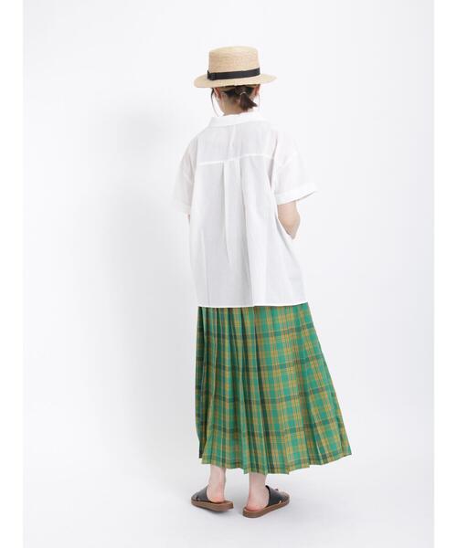 Samansa Mos2(サマンサ モスモス)の「二つ並びボタンシャツ(シャツ/ブラウス・レディース・グリーン/ネイビー/オフホワイト/レッド/イエロー/ブルー・F)」の10枚目の写真