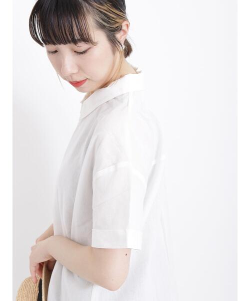 Samansa Mos2(サマンサ モスモス)の「二つ並びボタンシャツ(シャツ/ブラウス・レディース・グリーン/ネイビー/オフホワイト/レッド/イエロー/ブルー・F)」の14枚目の写真