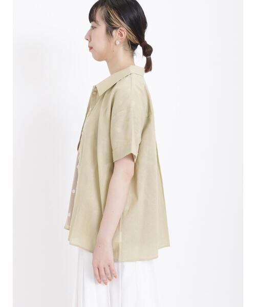Samansa Mos2(サマンサ モスモス)の「二つ並びボタンシャツ(シャツ/ブラウス・レディース・グリーン/ネイビー/オフホワイト/レッド/イエロー/ブルー・F)」の20枚目の写真