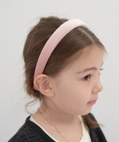 Lycee mine（リセマイン）の「ベロアぷっくりカチューシャ【子供服】【キッズ】【女の子】（カチューシャ・キッズ・ピンク/アイボリー/モスグリーン/マスタード・フリー）」の4枚目の写真