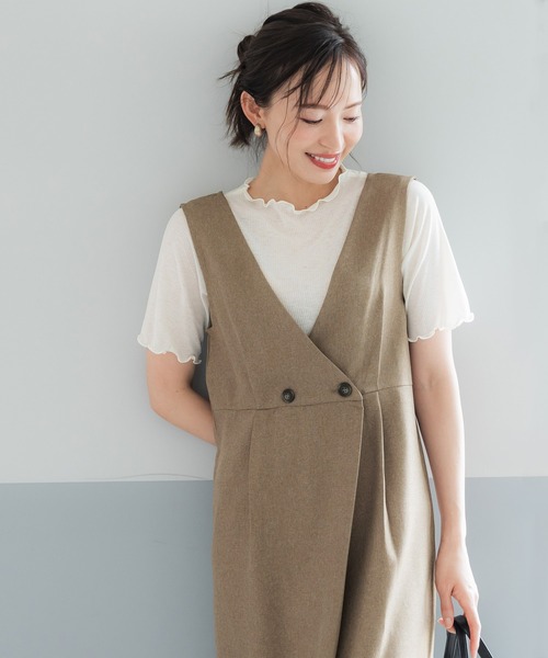 coca(coca)(コカ)の「前後2WAYリネンライクワンピース(ワンピース・レディース・ブラック/ブラウン・M/L)」の8枚目の写真