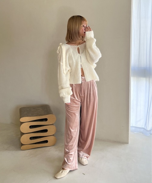 Olu.（オルドット）の「オリジナルベロアパンツ（その他パンツ・レディース・ピンク/ブラウン/チャコールグレー・2/1/0）」の9枚目の写真