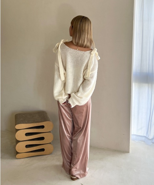 Olu.（オルドット）の「オリジナルベロアパンツ（その他パンツ・レディース・ピンク/ブラウン/チャコールグレー・2/1/0）」の10枚目の写真