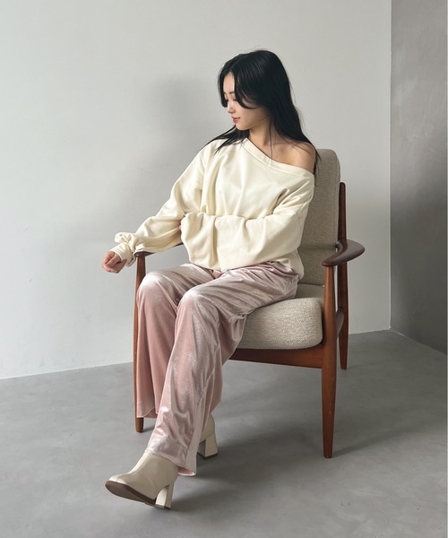 Olu.（オルドット）の「オリジナルベロアパンツ（その他パンツ・レディース・ピンク/ブラウン/チャコールグレー・2/1/0）」の7枚目の写真