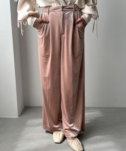 Olu.（オルドット）の「オリジナルベロアパンツ（その他パンツ・レディース・ピンク/ブラウン/チャコールグレー・2/1/0）」の5枚目の写真