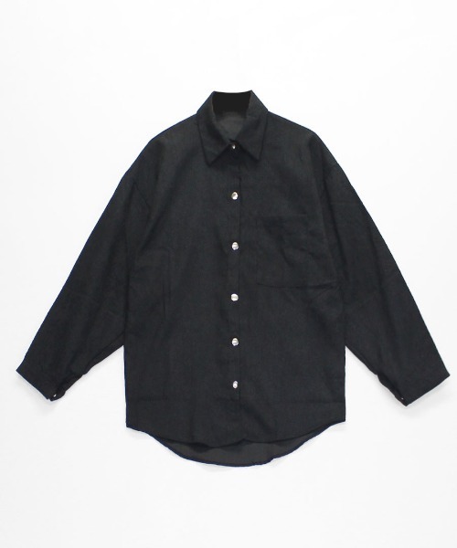 Riff（リフ）の「オーバーシャツ（シャツ/ブラウス・レディース・ブラック/パープル/キャメル・M/L/XL）」の15枚目の写真