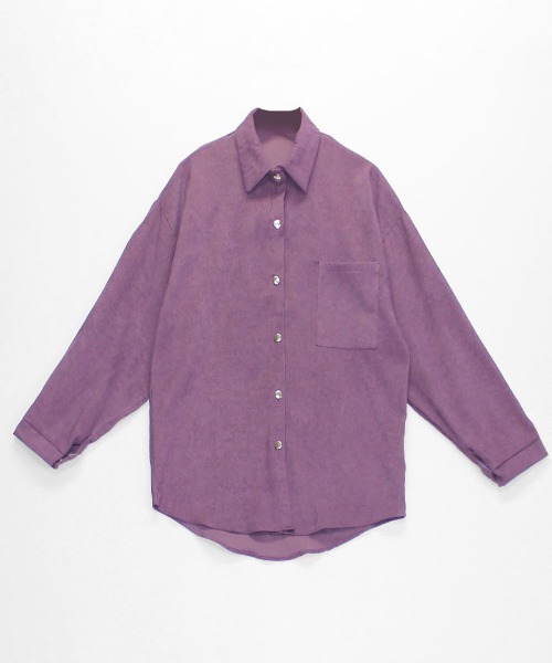 Riff（リフ）の「オーバーシャツ（シャツ/ブラウス・レディース・ブラック/パープル/キャメル・M/L/XL）」の14枚目の写真