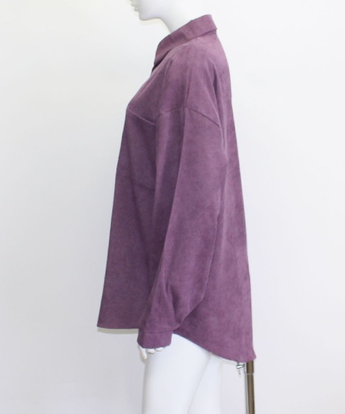 Riff（リフ）の「オーバーシャツ（シャツ/ブラウス・レディース・ブラック/パープル/キャメル・M/L/XL）」の5枚目の写真