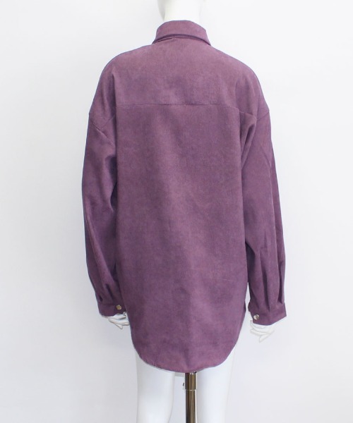 Riff（リフ）の「オーバーシャツ（シャツ/ブラウス・レディース・ブラック/パープル/キャメル・M/L/XL）」の6枚目の写真