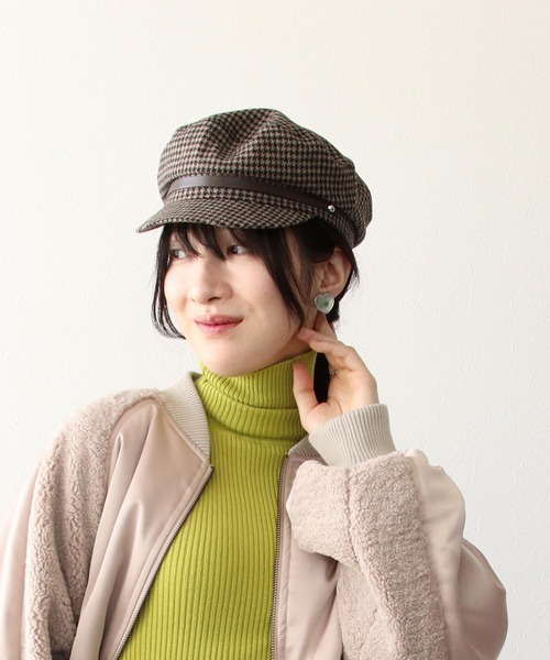 セール】ポイントレザーキャスケット（キャスケット）｜Casselini