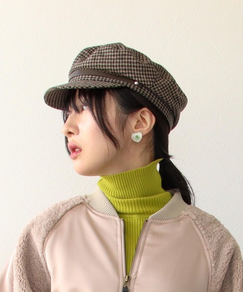 Casselini（キャセリーニ）の「ポイントレザーキャスケット（キャスケット・レディース・ブラック/アイボリー/チェック・FREE）」の11枚目の写真