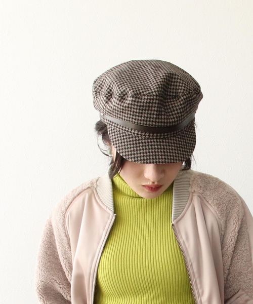 Casselini（キャセリーニ）の「ポイントレザーキャスケット（キャスケット・レディース・ブラック/アイボリー/チェック・FREE）」の12枚目の写真