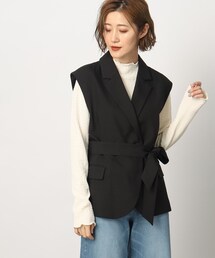 grove | ベルト付きで更にブラッシュアップ♪トレンドイチオシのジレ(ベスト)