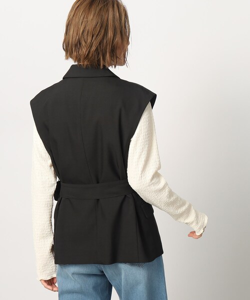 grove（グローブ）の「◆ベルト付きで更にブラッシュアップ♪トレンドイチオシのジレ（ベスト・レディース・ブラック/ナチュラル・02/01/03）」の15枚目の写真