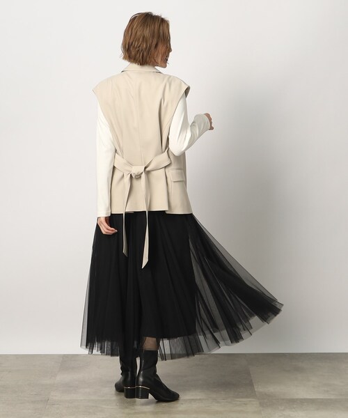 grove（グローブ）の「◆ベルト付きで更にブラッシュアップ♪トレンドイチオシのジレ（ベスト・レディース・ブラック/ナチュラル・02/01/03）」の7枚目の写真