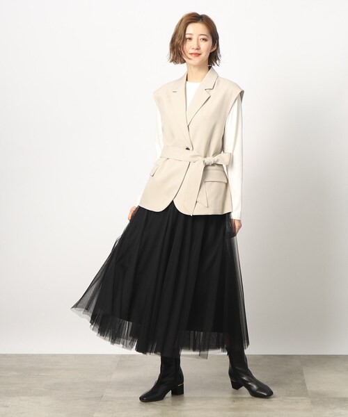 grove（グローブ）の「◆ベルト付きで更にブラッシュアップ♪トレンドイチオシのジレ（ベスト・レディース・ブラック/ナチュラル・02/01/03）」の19枚目の写真