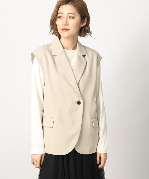 grove（グローブ）の「◆ベルト付きで更にブラッシュアップ♪トレンドイチオシのジレ（ベスト・レディース・ブラック/ナチュラル・02/01/03）」の10枚目の写真