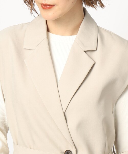 grove（グローブ）の「◆ベルト付きで更にブラッシュアップ♪トレンドイチオシのジレ（ベスト・レディース・ブラック/ナチュラル・02/01/03）」の5枚目の写真