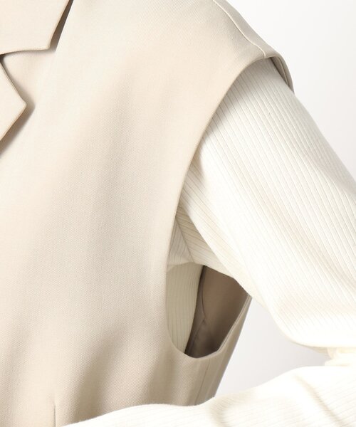 grove（グローブ）の「◆ベルト付きで更にブラッシュアップ♪トレンドイチオシのジレ（ベスト・レディース・ブラック/ナチュラル・02/01/03）」の11枚目の写真