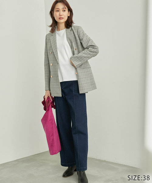 ROPE' PICNIC(ロペピクニック)の「選べる着丈/バックギャザーカットトップス(Tシャツ/カットソー・レディース・ホワイト/ブラック・38/T38)」の7枚目の写真