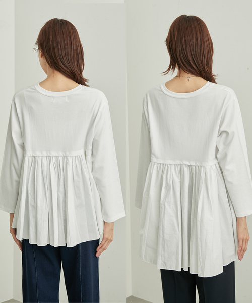 ROPE' PICNIC(ロペピクニック)の「選べる着丈/バックギャザーカットトップス(Tシャツ/カットソー・レディース・ホワイト/ブラック・38/T38)」の19枚目の写真