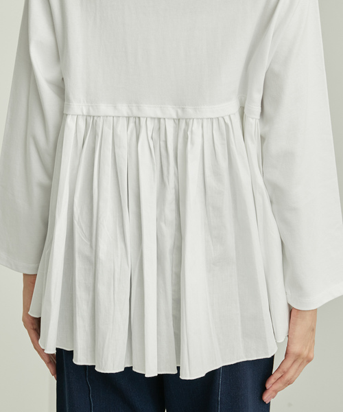 ROPE' PICNIC(ロペピクニック)の「選べる着丈/バックギャザーカットトップス(Tシャツ/カットソー・レディース・ホワイト/ブラック・38/T38)」の21枚目の写真