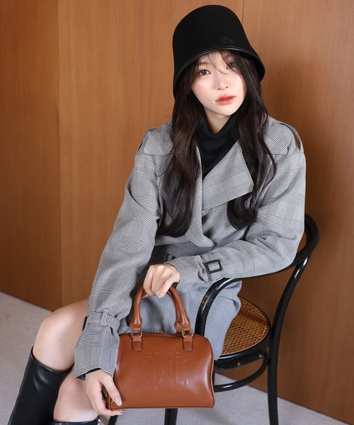 one after another NICE CLAUP（ワンアフターアナザーナイスクラップ）の「マルチway/ジャケットコートワンピース（テーラードジャケット・レディース・チェック/グレー/グレー系その他・FREE）」の3枚目の写真