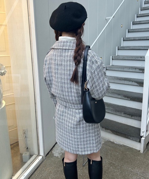 one after another NICE CLAUP（ワンアフターアナザーナイスクラップ）の「マルチway/ジャケットコートワンピース（テーラードジャケット・レディース・チェック/グレー/グレー系その他・FREE）」の19枚目の写真