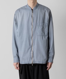ATTACHMENT（アタッチメント）の「【 直営店・ZOZOTOWN限定 】5.5oz ムラ糸デニム　バンドカラーL/Sシャツ　/ - LIMITED - 5.5oz DENIM BAND COLLAR L/S SHIRT（シャツ/ブラウス）」