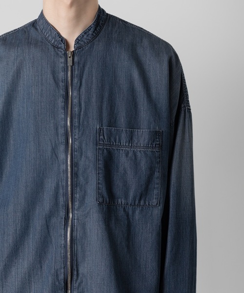 ATTACHMENT(アタッチメント)の「【 直営店・ZOZOTOWN限定 】5.5oz ムラ糸デニム バンドカラーL/Sシャツ / - LIMITED - 5.5oz DENIM BAND COLLAR L/S SHIRT(シャツ/ブラウス・メンズ・サックスブルー/ネイビー・1/3/2)」の21枚目の写真