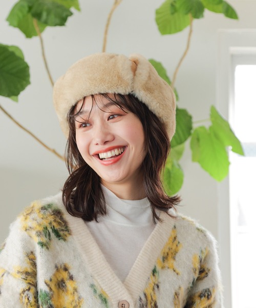 niko and...(ニコアンド)の「オリジナルフライトキャップ2(キャップ・レディース・ブラック/ベージュ・FREE)」の1枚目の写真