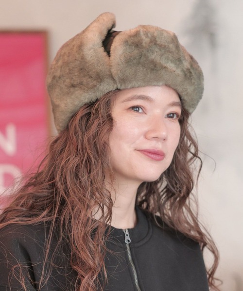 niko and...(ニコアンド)の「オリジナルフライトキャップ2(キャップ・レディース・ブラック/ベージュ・FREE)」の2枚目の写真