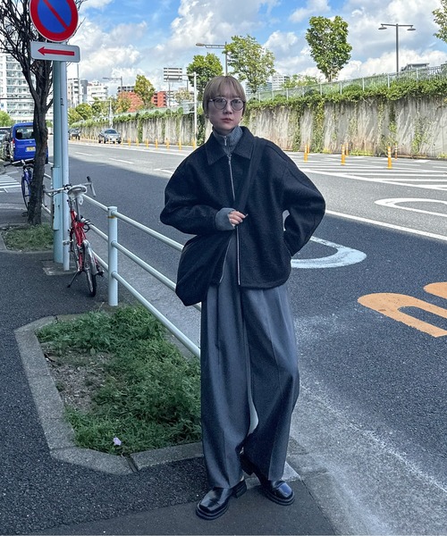 feepur（フェピュール）の「ブークレダブルジップブルゾン（ブルゾン・レディース・アイボリー/ブラック・MEDIUM）」の15枚目の写真