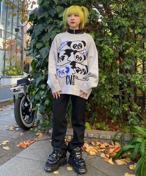 Candy Stripper（キャンディストリッパー）の「CND BACK ZIP UP パンツ（その他パンツ・レディース・ヘザーグレー/ブラック/グレー・2）」の4枚目の写真