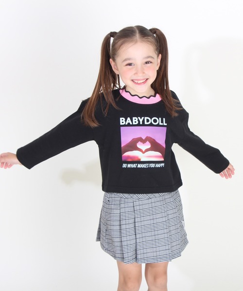 BABYDOLL(ベビードール)の「転写プリントトレーナー 8658K(スウェット・キッズ・ブラック/パープル・130cm/120cm/80cm/140cm/100cm/90cm/110cm)」の10枚目の写真