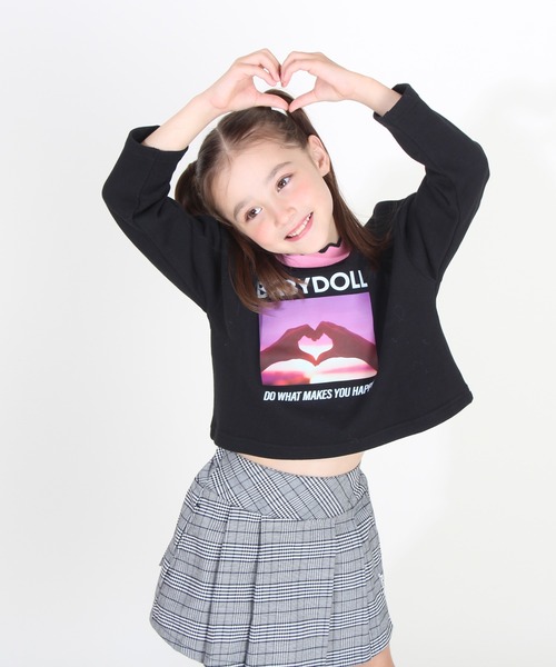 BABYDOLL(ベビードール)の「転写プリントトレーナー 8658K(スウェット・キッズ・ブラック/パープル・130cm/120cm/80cm/140cm/100cm/90cm/110cm)」の8枚目の写真