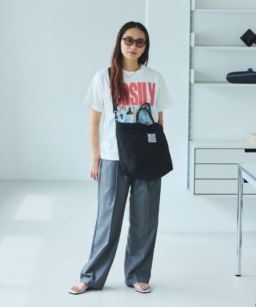 KiU(キウ)の「KiU×FREAK'S STORE/キウ×フリークスストア 別注PADDED TOTE BAG/パデットトートバッグ 撥水(トートバッグ・レディース・ライトグレー/レオパード/ブラック/ダークグレー/キャメル/ベージュ・ONE SIZE)」の19枚目の写真