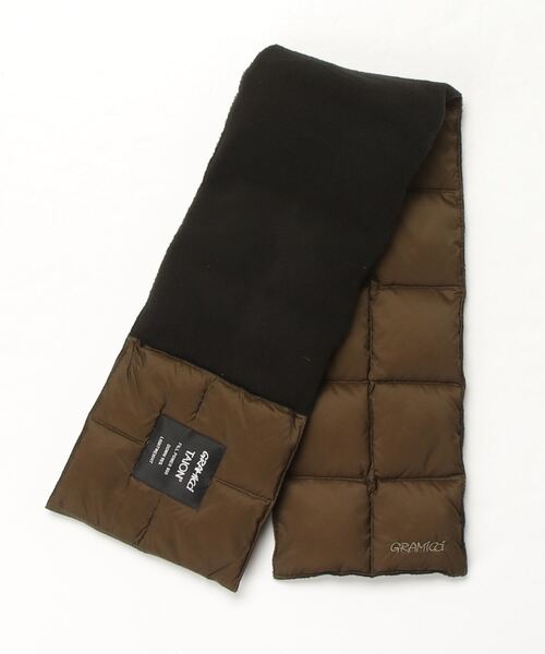Gramicci(グラミチ)の「【GRAMICCI × TAION】DOWN SCARF(マフラー・メンズ・ブラック/オリーブ/グレー・FREE)」の8枚目の写真