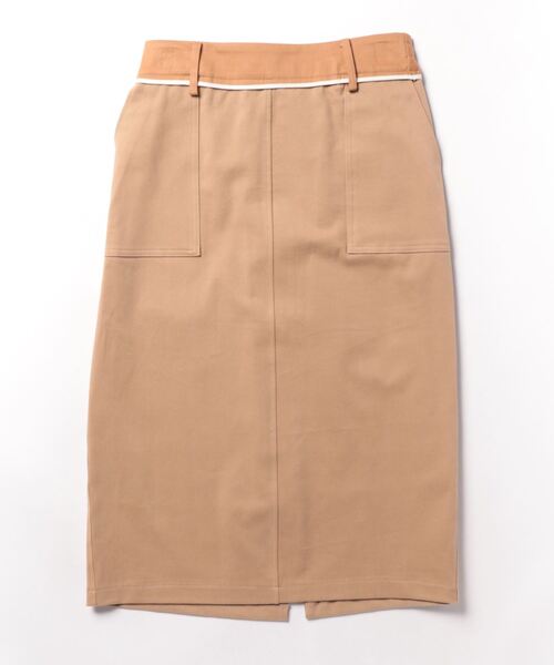 Q（キュー）の「ミディタイトスカート（スカート・レディース・ブラック/ベージュ・MEDIUM）」の17枚目の写真