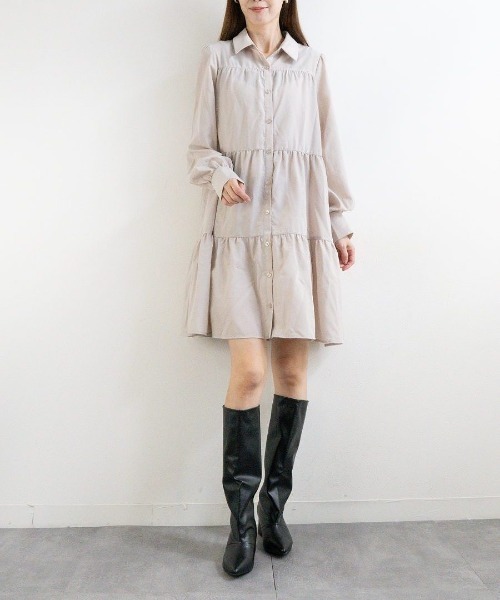 Fabby fabby(ファビィーファビィー)の「ポインテッドロングカバーブーツ(ブーツ・レディース・ブラック/グレー/ベージュ・MEDIUM/LARGE/SMALL)」の15枚目の写真