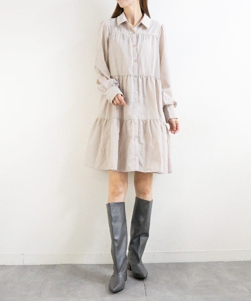 Fabby fabby(ファビィーファビィー)の「ポインテッドロングカバーブーツ(ブーツ・レディース・ブラック/グレー/ベージュ・MEDIUM/LARGE/SMALL)」の17枚目の写真