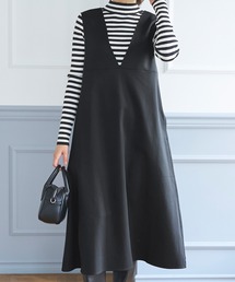 coca（coca）（コカ）の「起毛ツイルVネックジャンパースカート（ワンピース）」